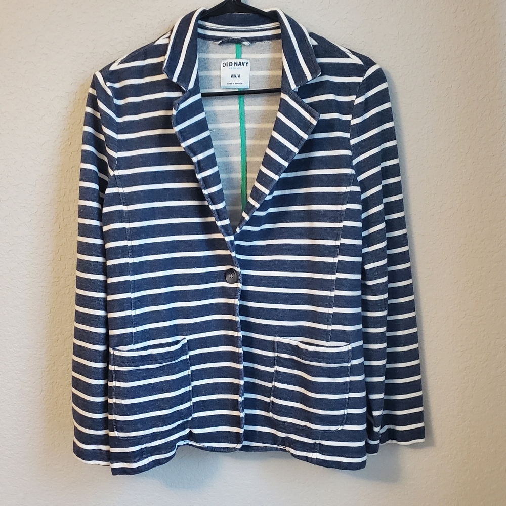 Old Navy - Navy Blue/White Striped Blazer